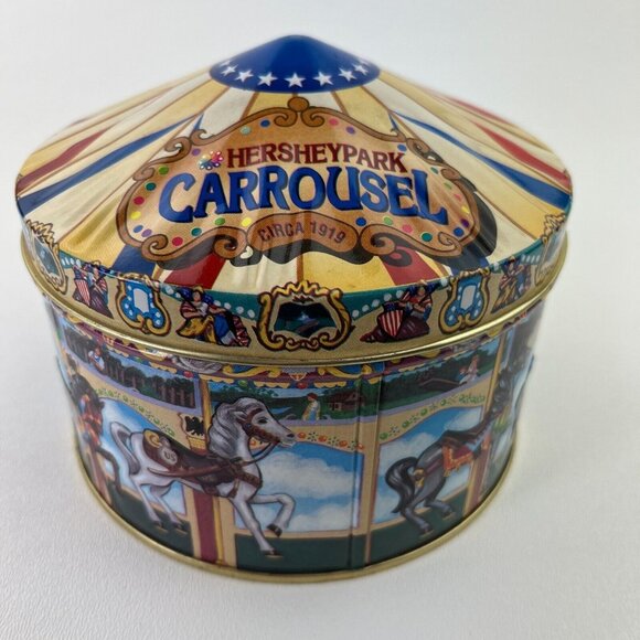 HersheyPark Carrousel Circa Tin Hometown Series Tin Can #13 Vintage 1996 - Picture 1 of 7